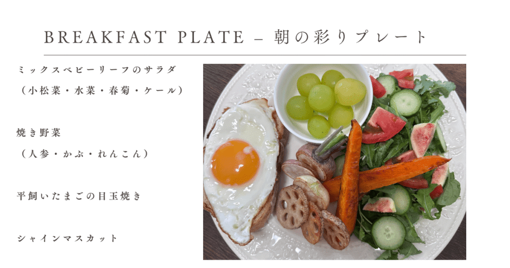 朝食(彩り野菜)